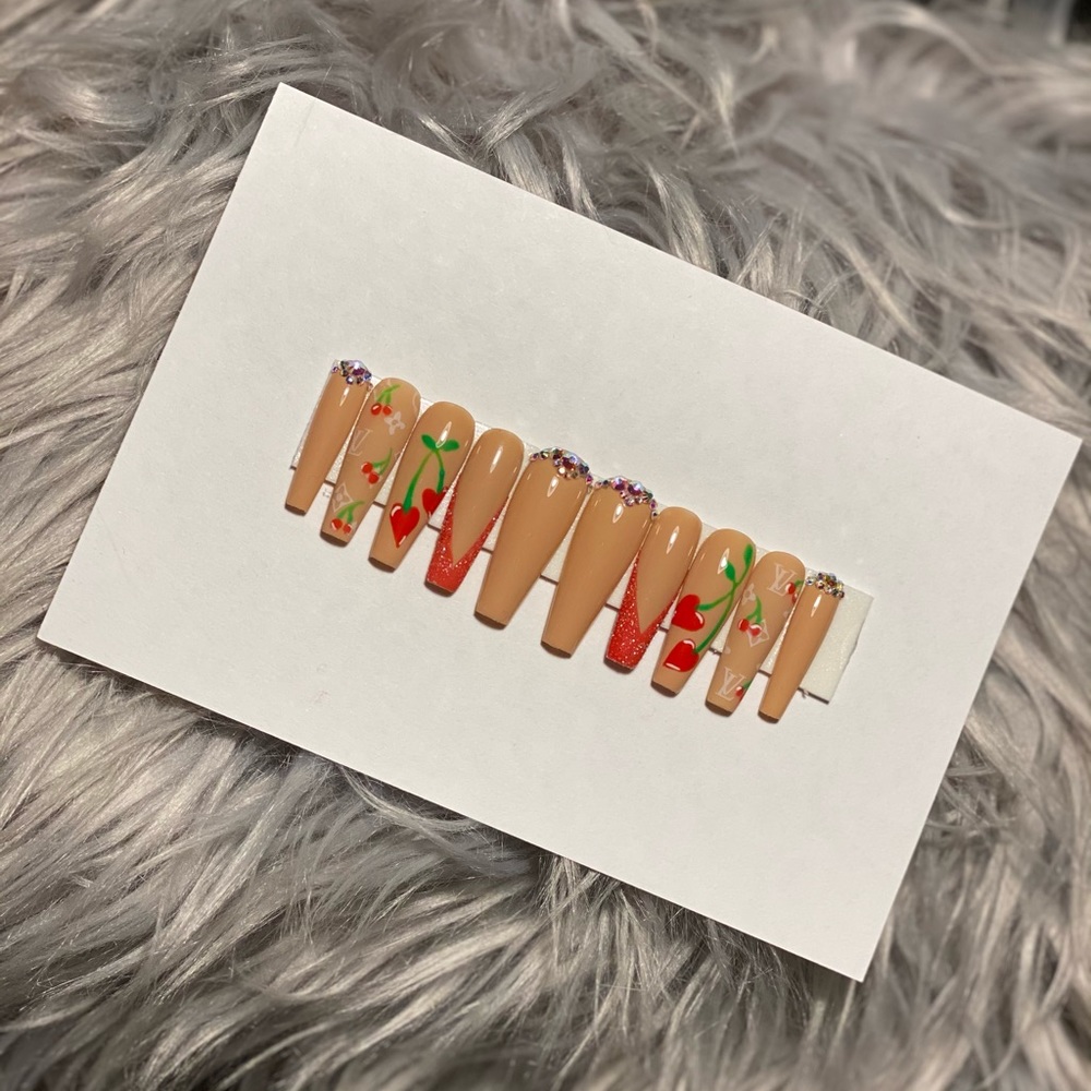 Nude Cherry Press on Nails